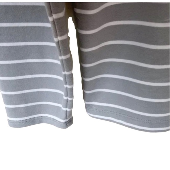 STEVE Madden BB Dakota Grey/ White Breton Style Striped Ladies Top. - Picture 3 of 5